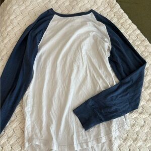 Lond sleeve White Raglan Tee Good fellow